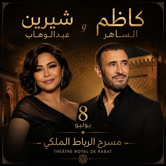 كاظم الساهر وشيرين عبدالوهاب على المسرح الملكي بالرباط